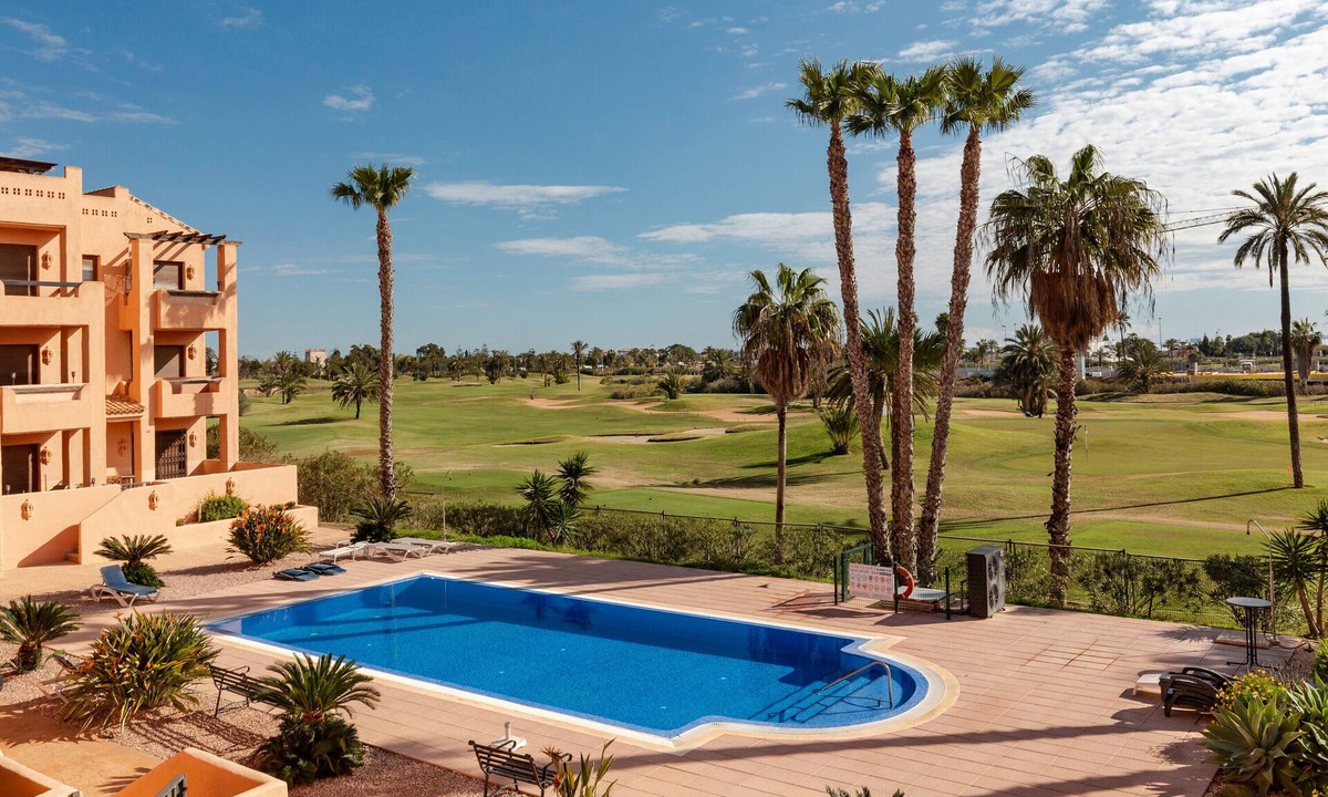 Los Alcazares Apartment | Apartment 'Golf and Sun' with Sea View, Shared Pool and Air Conditioning