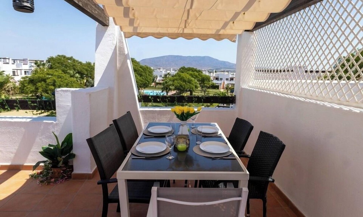 Alhama de Murcia Apartment | Penthouse for 4 Rooftop Terrace & Communal Pools