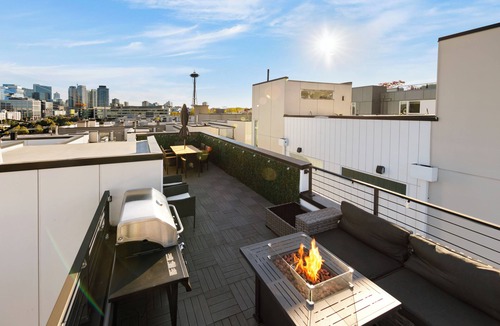 Lower Queen Anne House | Brand New Luxe Home with Rooftop and Space Needle Views