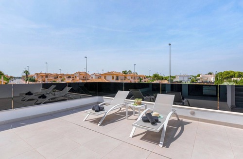 Santiago de la Ribera Villa | Luxury Villa Adela | Pool, 2 Jacuzzi’s & Rooftop Terrace suitable for 8 guests.