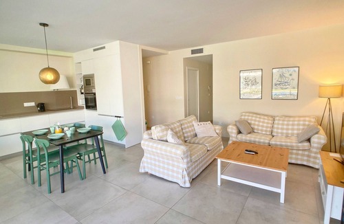 Mar de Cristal Apartment | Modern Ground Floor Apartment in Islas Menores with Community Pool and Garden