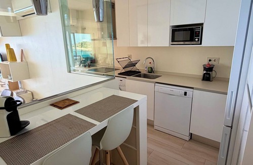 Cap de Salou Apartment | Salou: Beautiful air-conditioned apartment with a 180° ocean view, direct beach access, Wi-Fi, and a garage