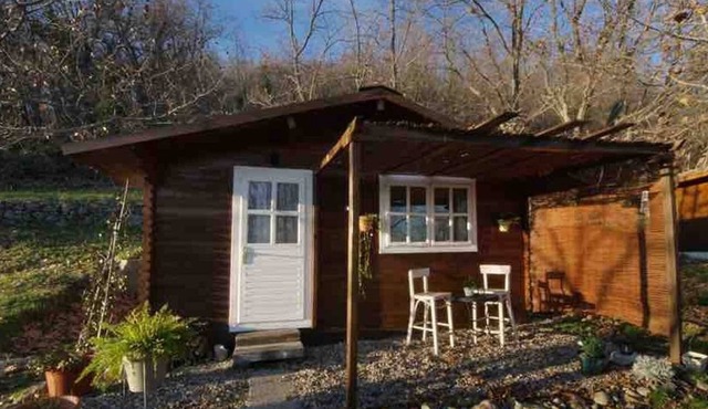El Blanco Romántica cabaña de madera