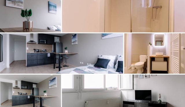 L'Escapade Dardilly: comfortable studio for professionals, private parking in Dardilly