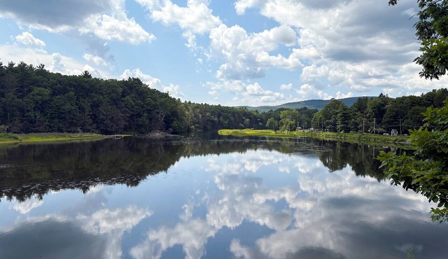 New Listing! Charming 2/1 Berkshire Flat Overlooking Rising Pond! in Great Barrington