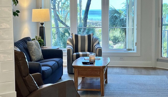Newly Remodeled! Luxury Oceanfront with 2 BeachBikes, Beach Chairs and Umbrella in Hilton Head Island