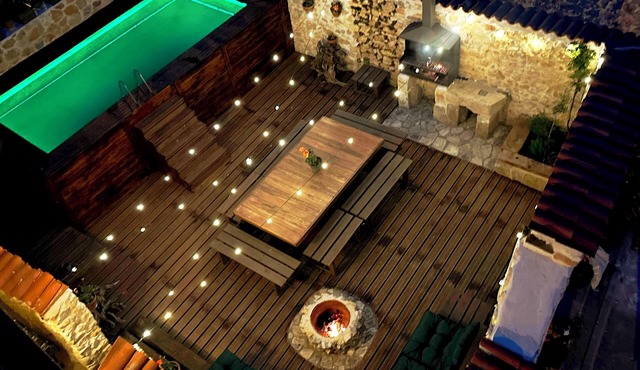 Rural house with swimming pool, barbecue, in the Rio Lobos Canyon
