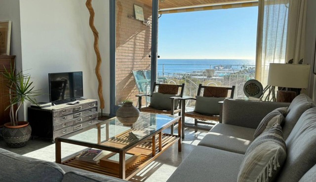 THE BLUE HOUSE otherwise discover Barcelona which sees the sea from the terrace