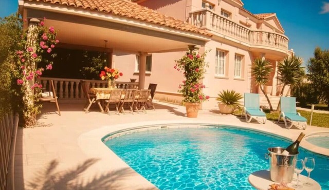 Villa Costa Dorada : Swimming pool, BBQ, 10 guests